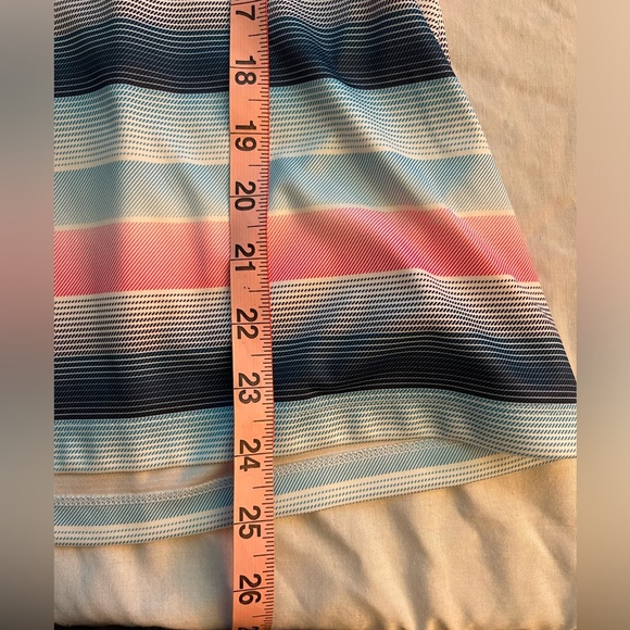 Puma Blue and Pink Striped Gradient Polo Size Medium MSP$50 - Picture 4 of 16